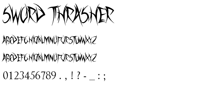 Sword Thrasher font